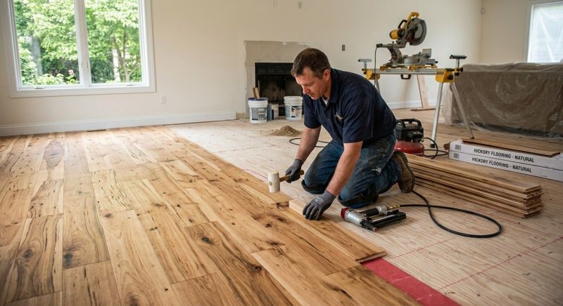 Hickory Floor Installation in Framingham, MA
