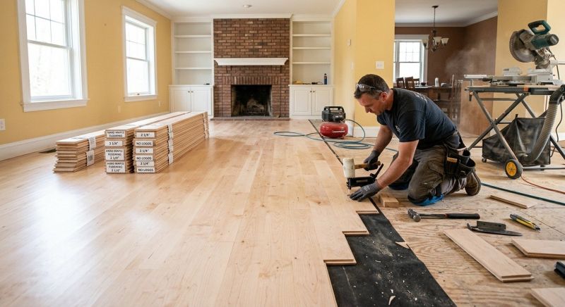 Maple Flooring Installation in Marlborough, MA