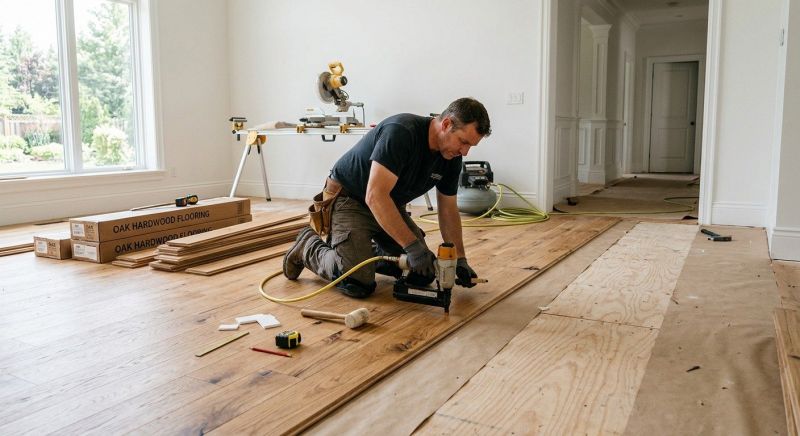 Oak Floor Installation in Brighton, MA