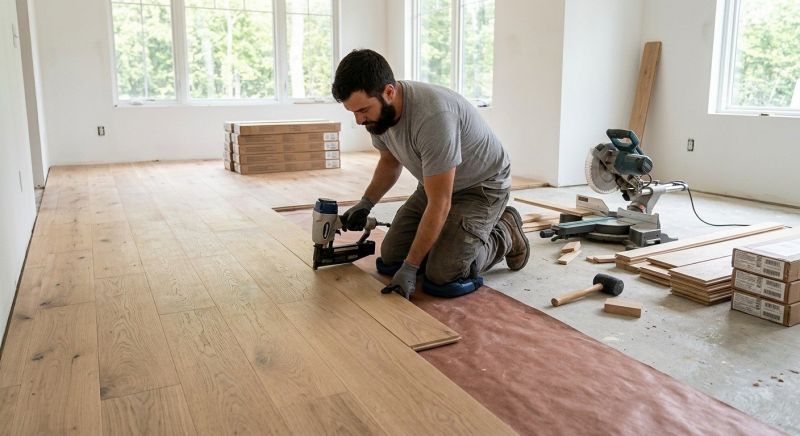 Oak Floor Installation in Harvard, MA
