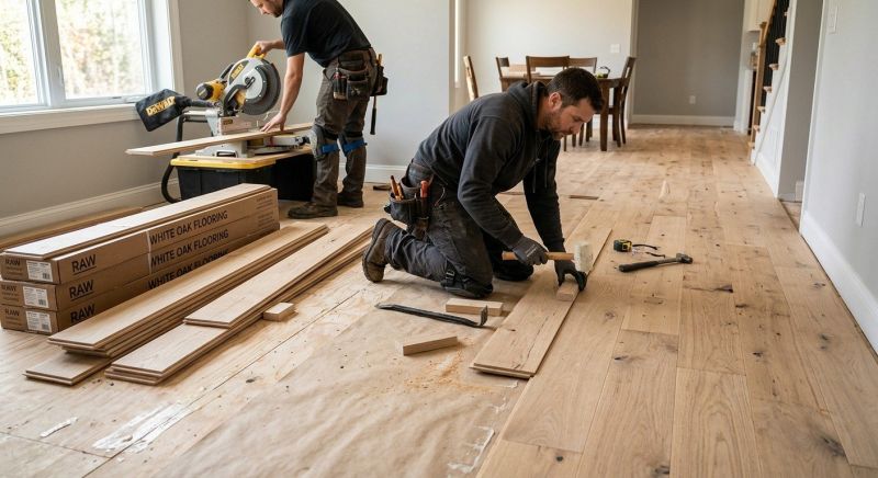 Oak Floor Installation in Hyde Park, MA