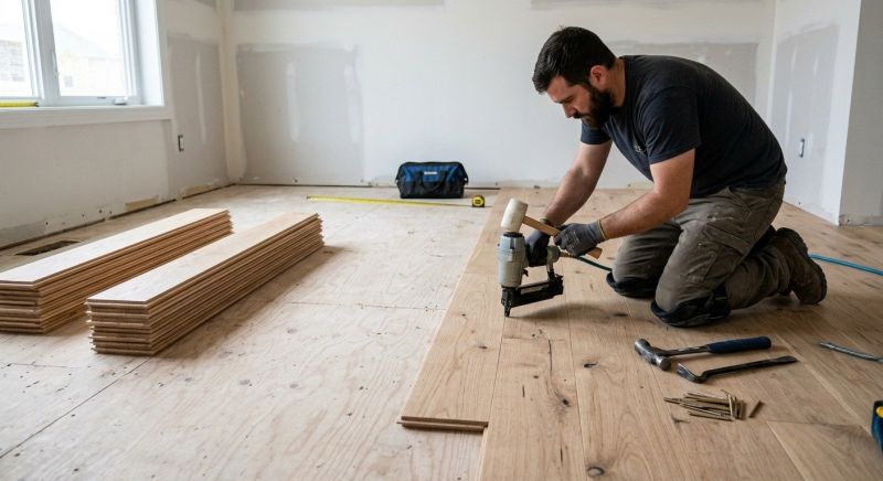 Oak Floor Installation in Lancaster, MA