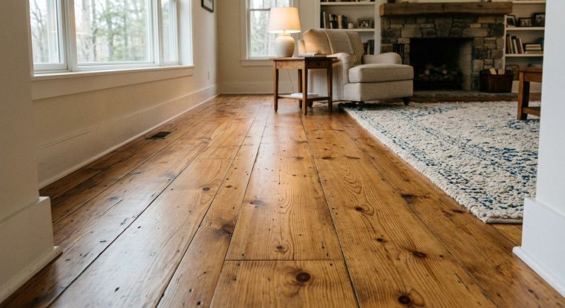 Pine Floor Installation in Framingham, MA