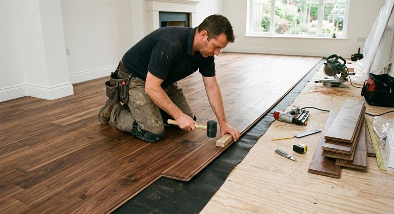 Walnut Flooring Installation in Framingham, MA