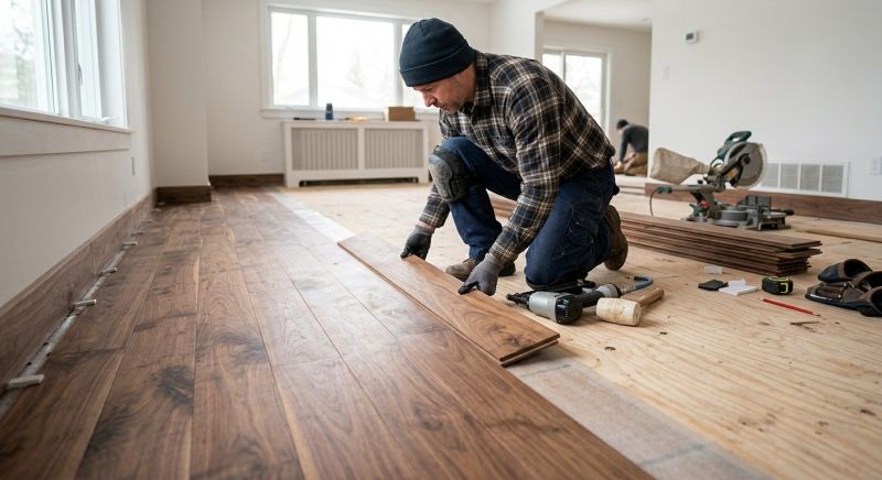 Walnut Flooring Installation in Framingham, MA