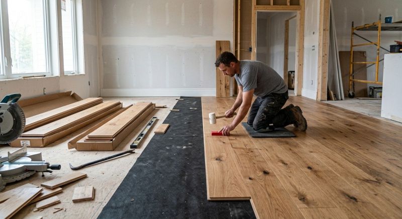 Wide Plank Floor Installation in Framingham, MA