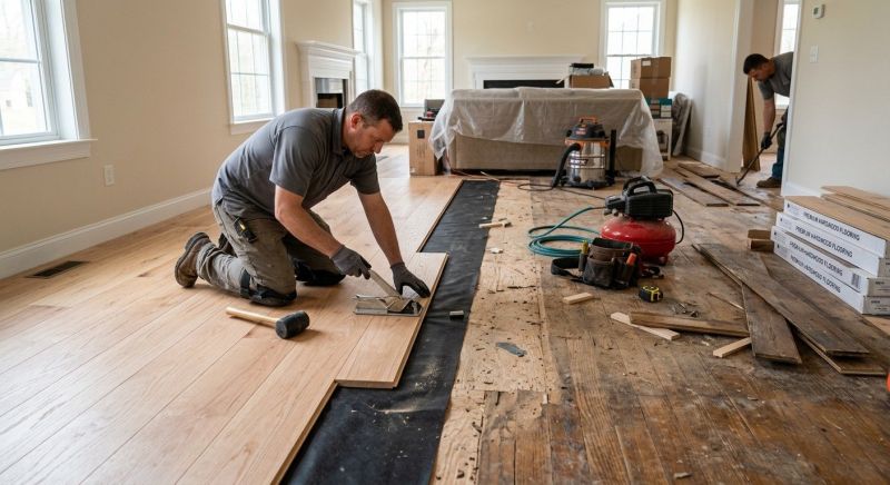 Wood Floor Replacement in Bellingham, MA
