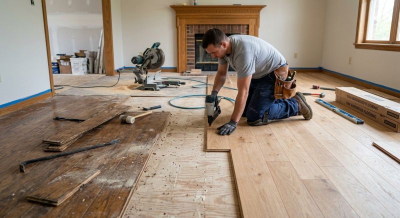 Wood Floor Replacement in Bellingham, MA